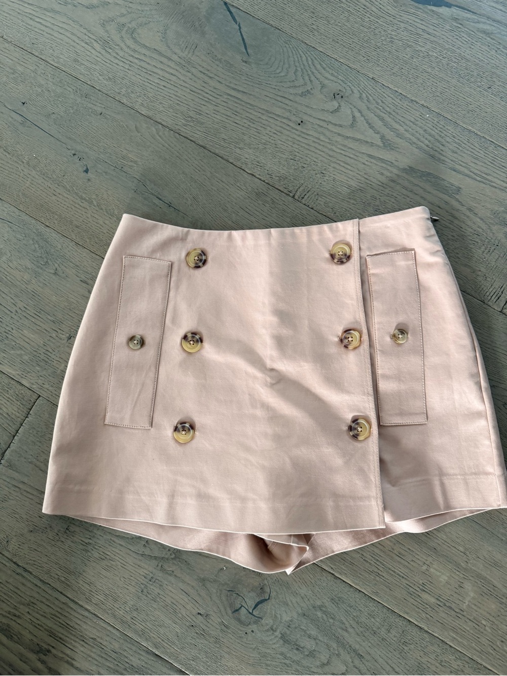 Maeve Blush Double-Breasted Skort